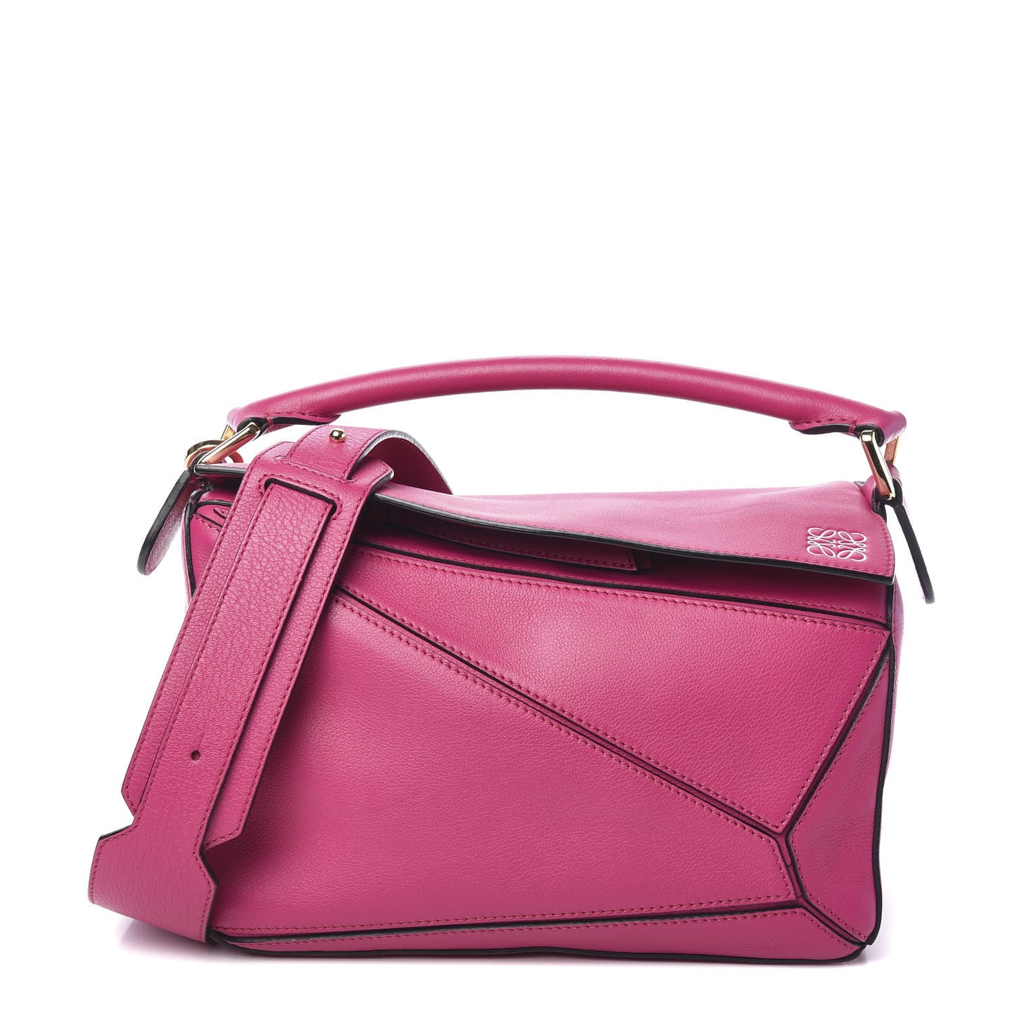 Calfskin Small Puzzle Bag Fuchsia