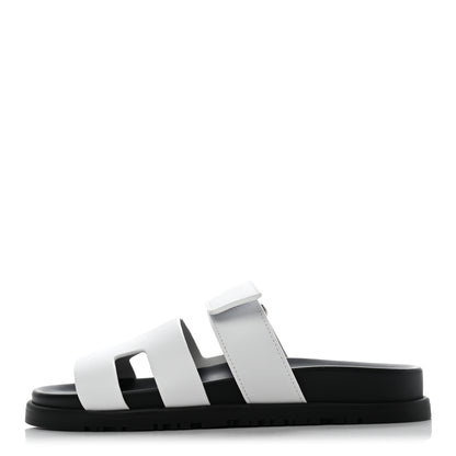 Hermes Calfskin Womens Chypre Sandals 36 White 1 of 13