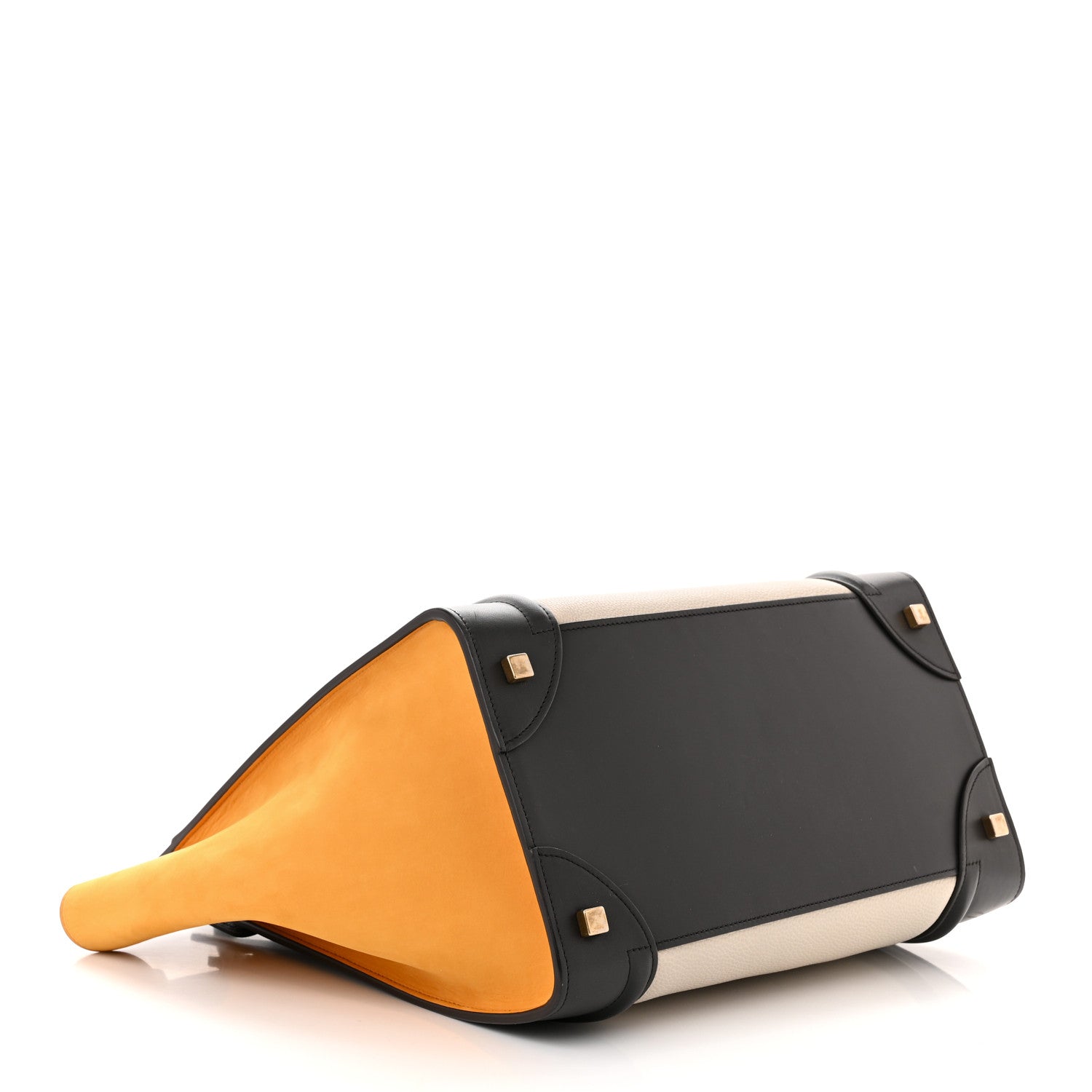Celine Drummed Calfskin Nubuck Mini Tri-Color Luggage Chalk 4 of 13