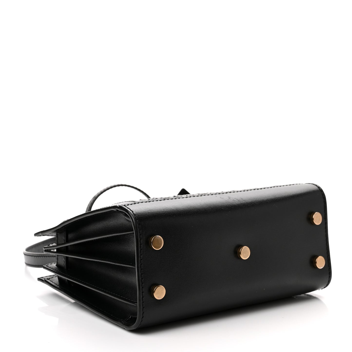 Calfskin Paglia Palm Nano Sac De Jour Black