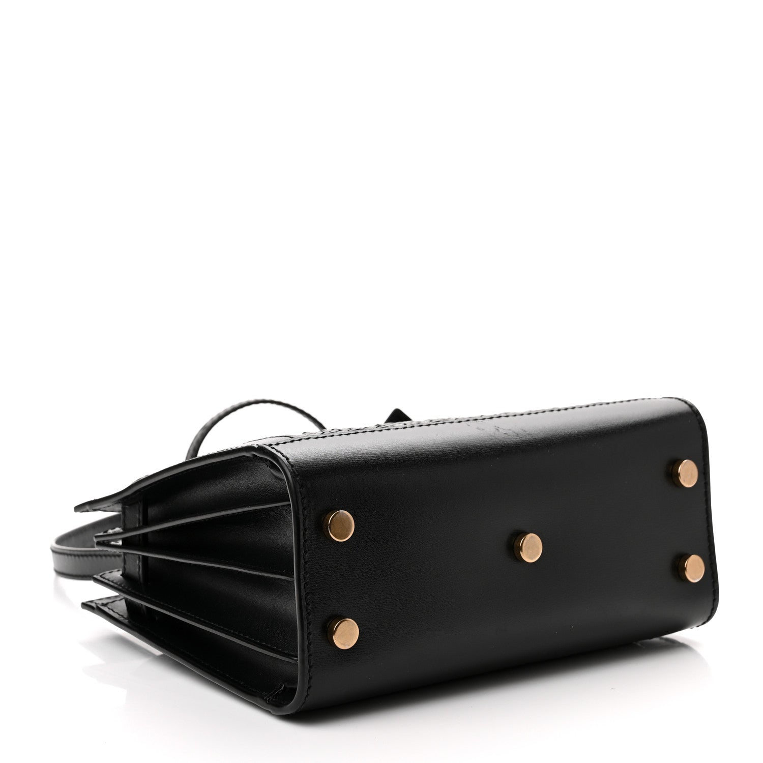Saint Laurent Calfskin Paglia Palm Nano Sac De Jour Black 4 of 10
