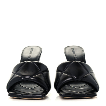 Bottega Veneta Nappa Quilted Rubber Lido Mule Sandals 36 Black 3 of 10