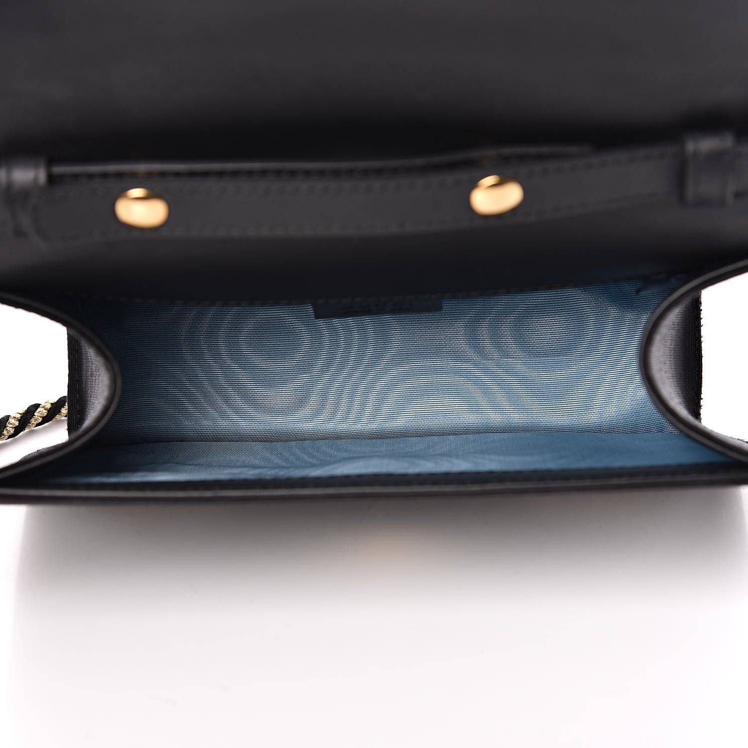 Gucci Grosgrain Crystal Embellished Square G Shoulder Bag Black 5 of 12