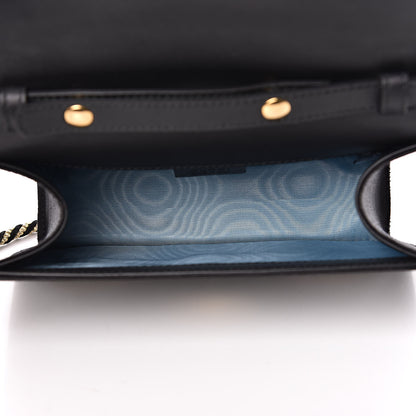 Gucci Grosgrain Crystal Embellished Square G Shoulder Bag Black 5 of 12