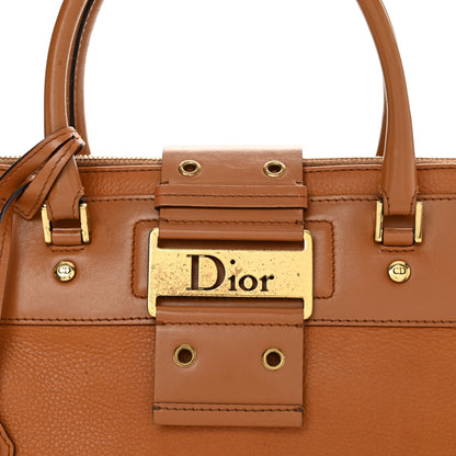 Christian Dior Grained Calfskin Street Chic Top Handle Bag Brown 9 of 16