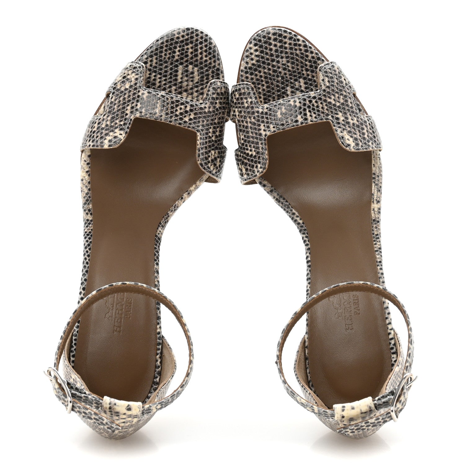 Hermes Lizard Premiere 70 Sandals 36 Ombre 2 of 11