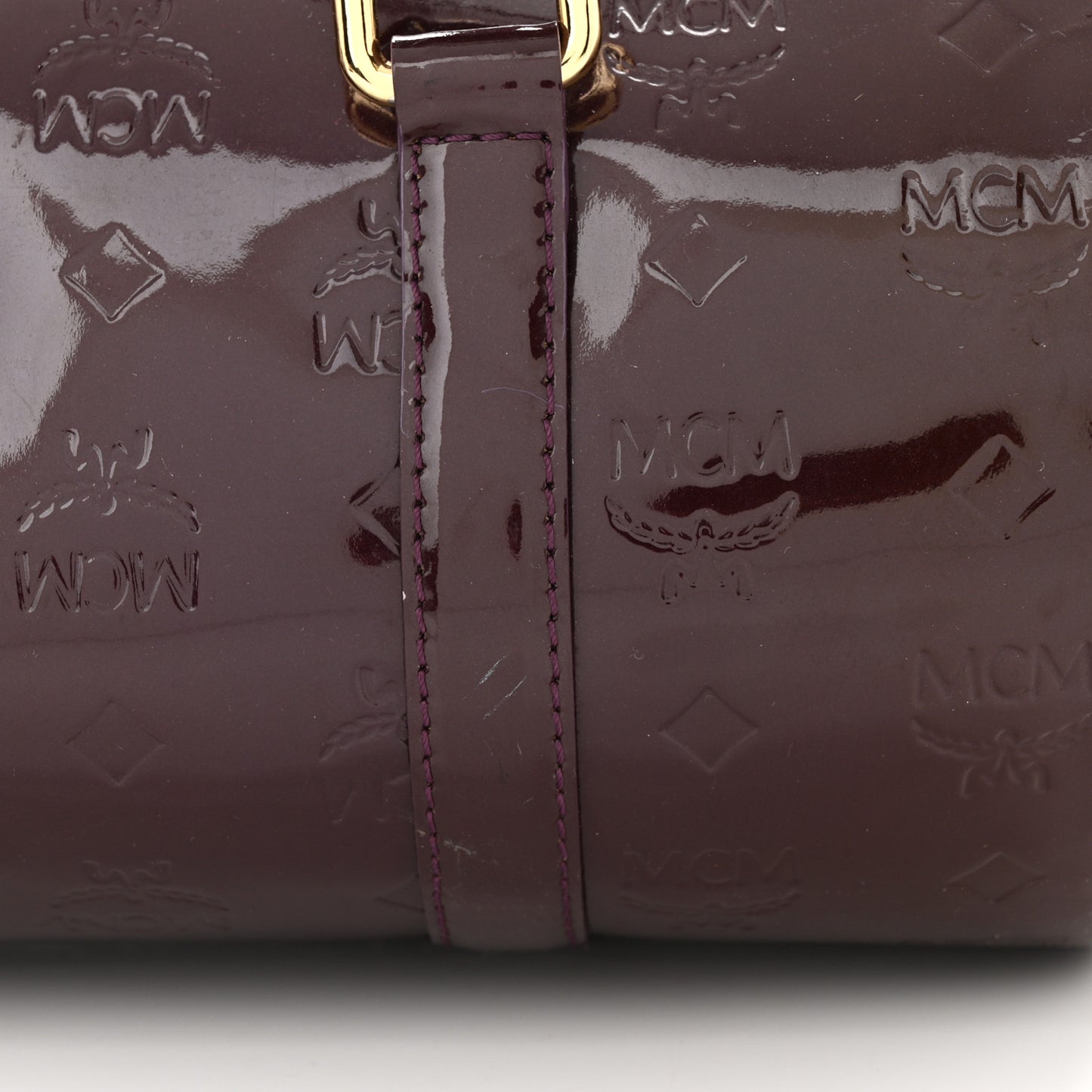 Patent Monogram Essential Barrel Bag Bordeaux