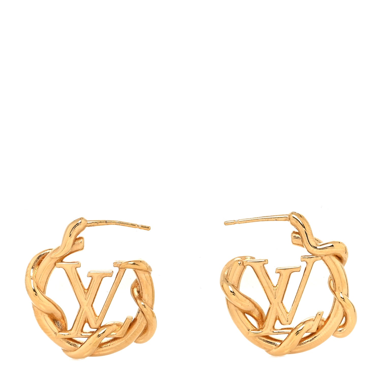 Louis Vuitton Garden Louise Hoop Earrings Gold 1 of 4