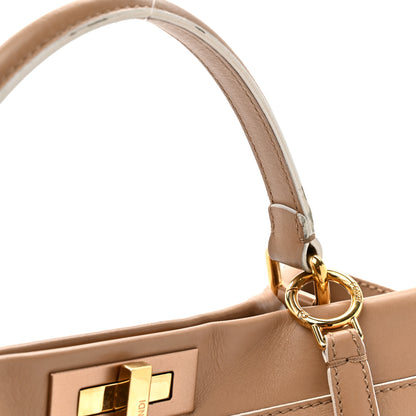 Fendi Vitello Seta Burro Large Peekaboo Iconic Satchel Cuoio Cobalto 14 of 19