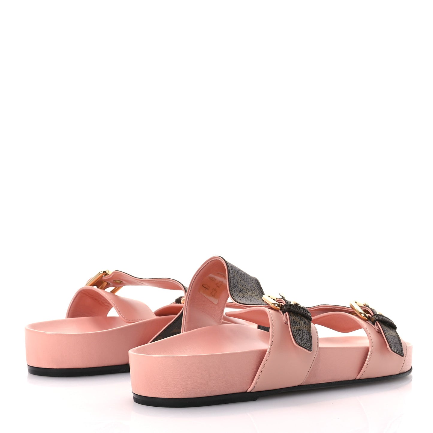 Monogram Bom Dia Mule Sandals 38.5 Rose Poudre