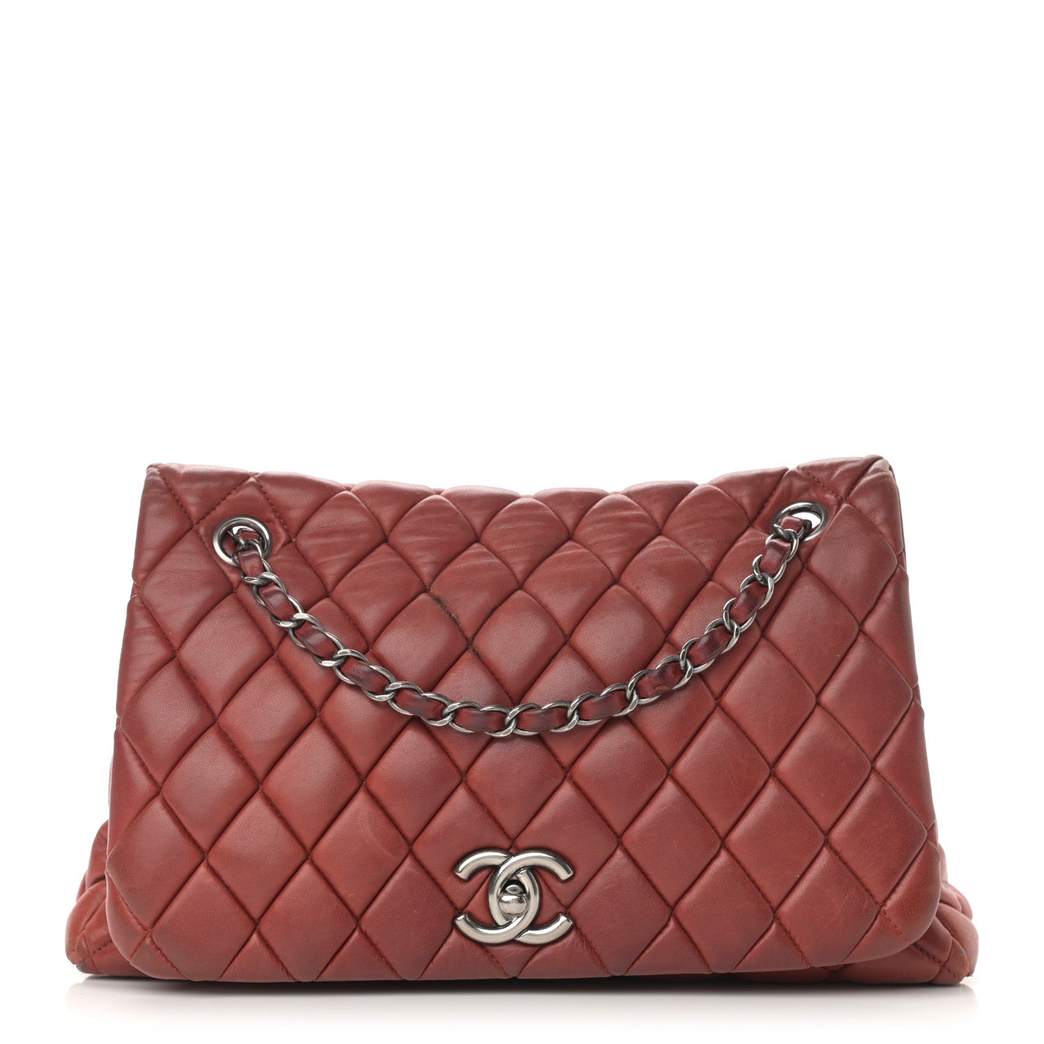 Chanel Lambskin Large New Bubble Flap Red 1 of 21