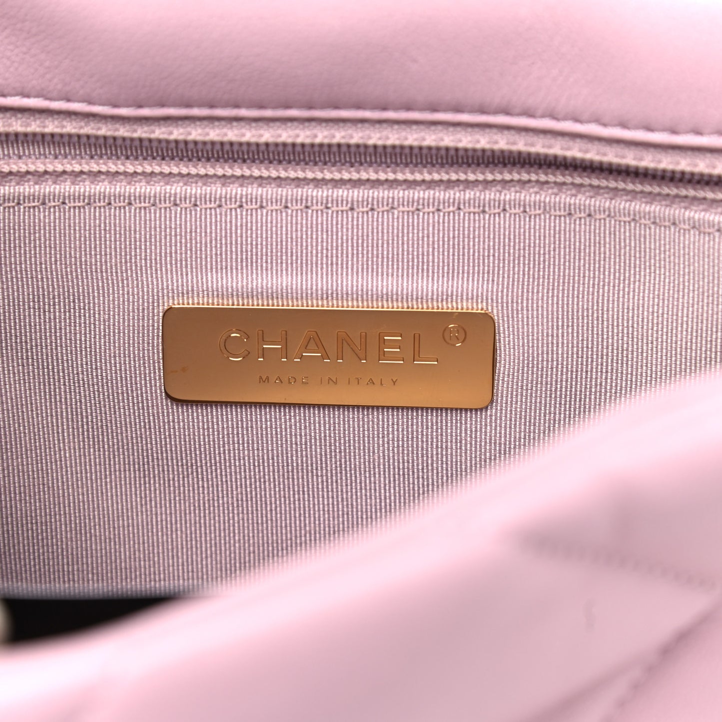 Lambskin Quilted Medium Chanel 19 Flap Light Pink