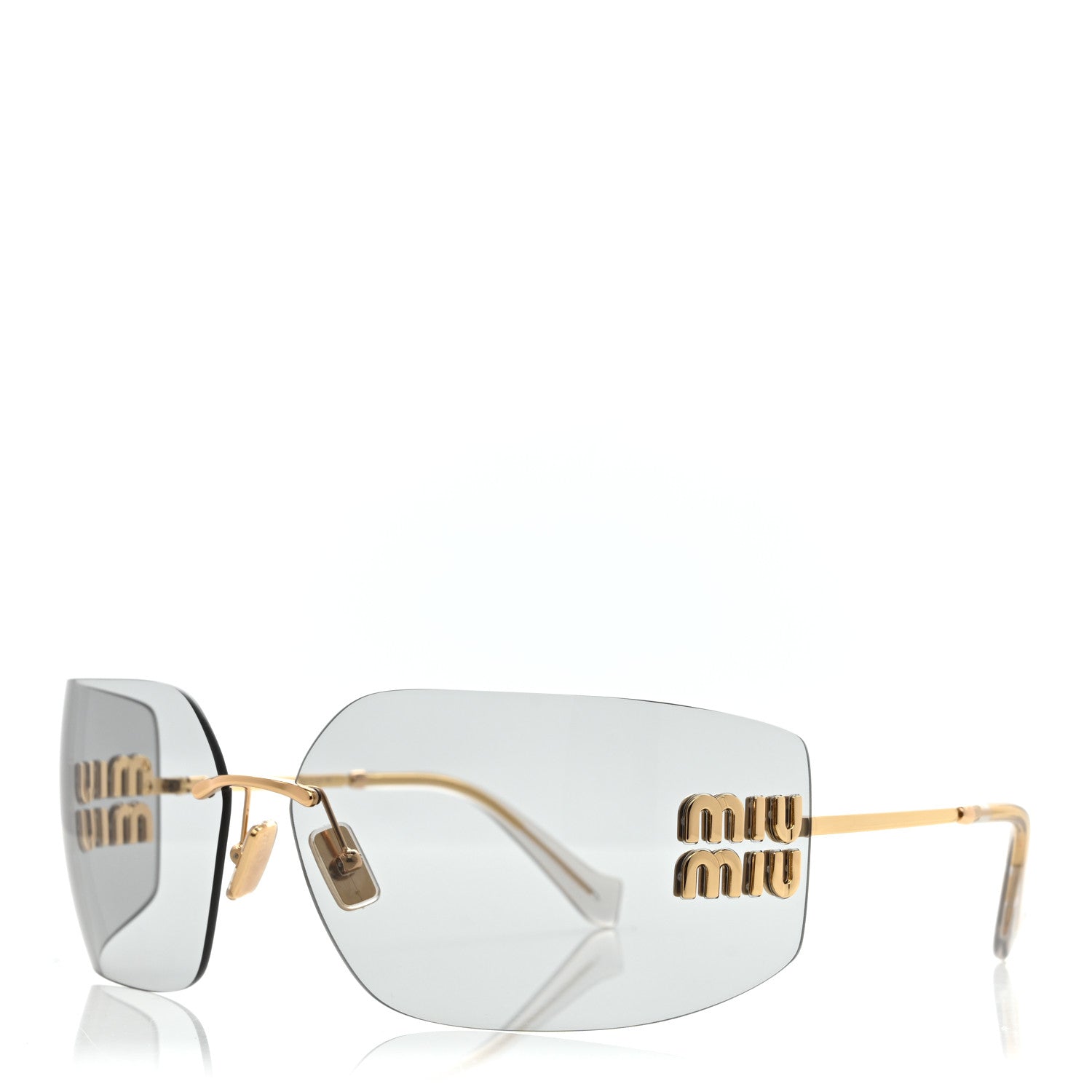 Miu Miu Metal Aube Sunglasses SMU54Y Light Gray 1 of 8