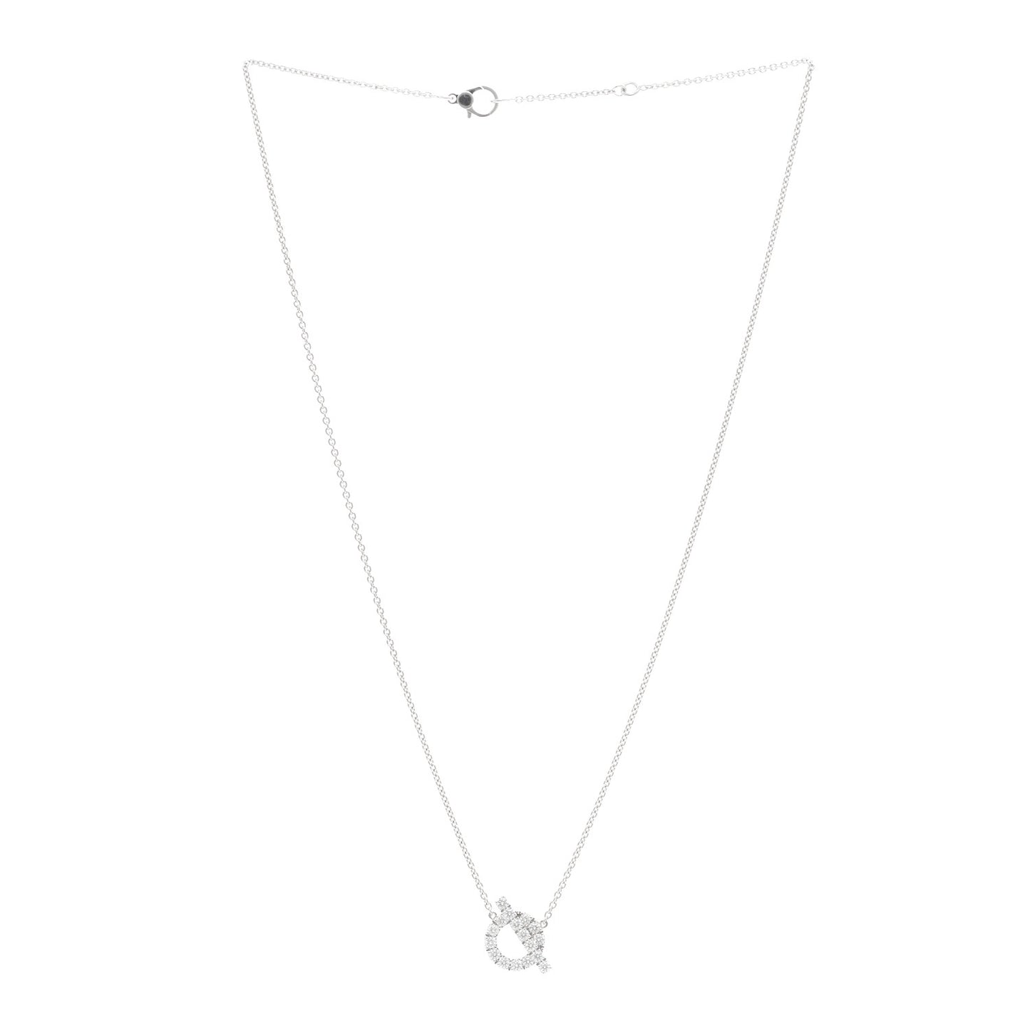 18K White Gold Diamond Finesse Pendant Necklace