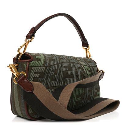 Fendi X SARA COLEMAN Canvas Vitello King FF Fish Eye Embroidered Baguette Amazzonia Ghianda 3 of 10