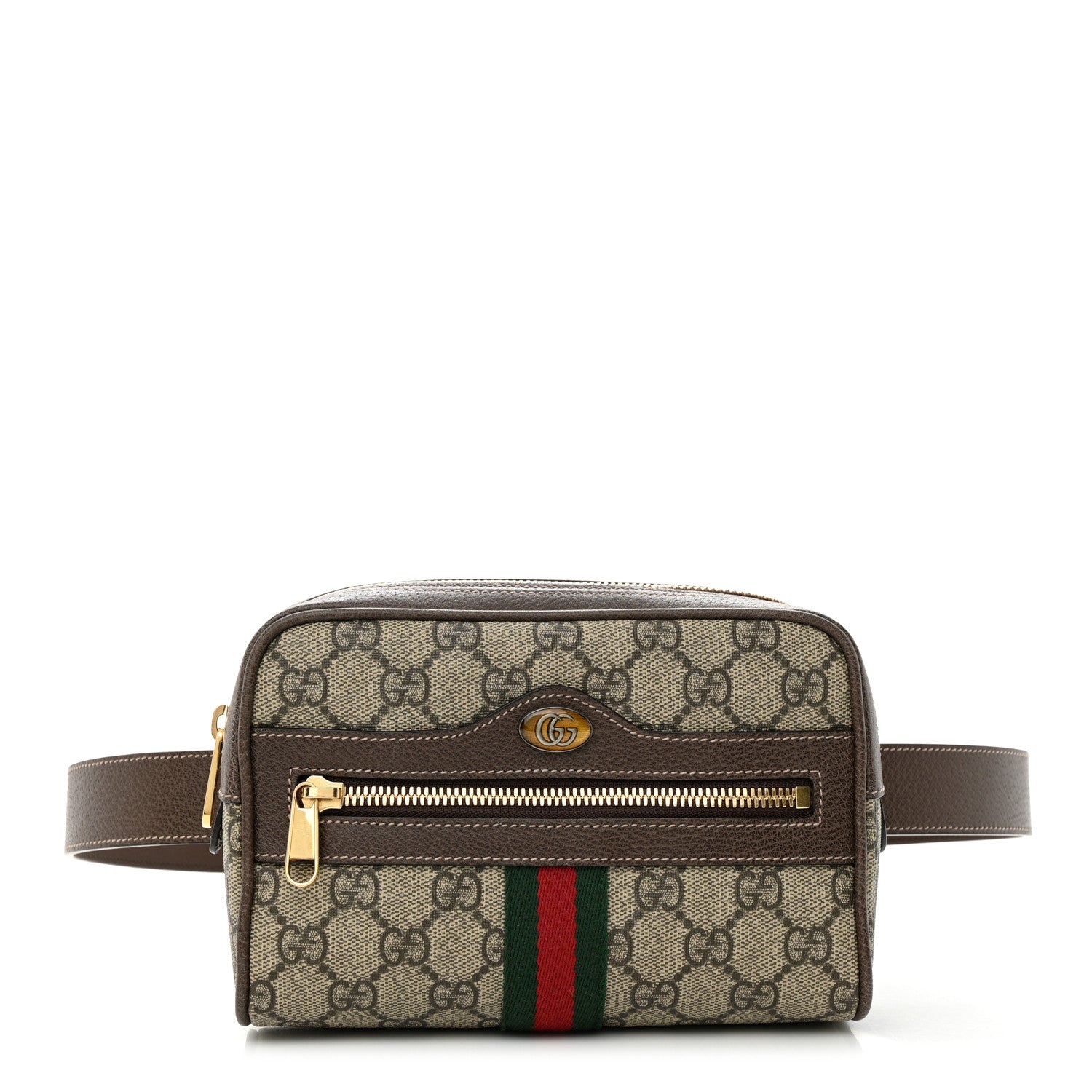 Gucci GG Supreme Monogram Web Small Ophidia Belt Bag 75 30 Dark Brown 1 of 10
