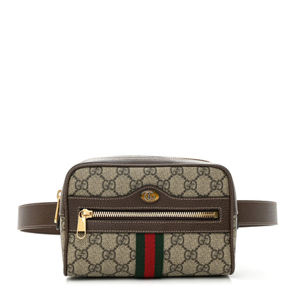 Gucci GG Supreme Monogram Web Small Ophidia Belt Bag 75 30 Dark Brown 1 of 10