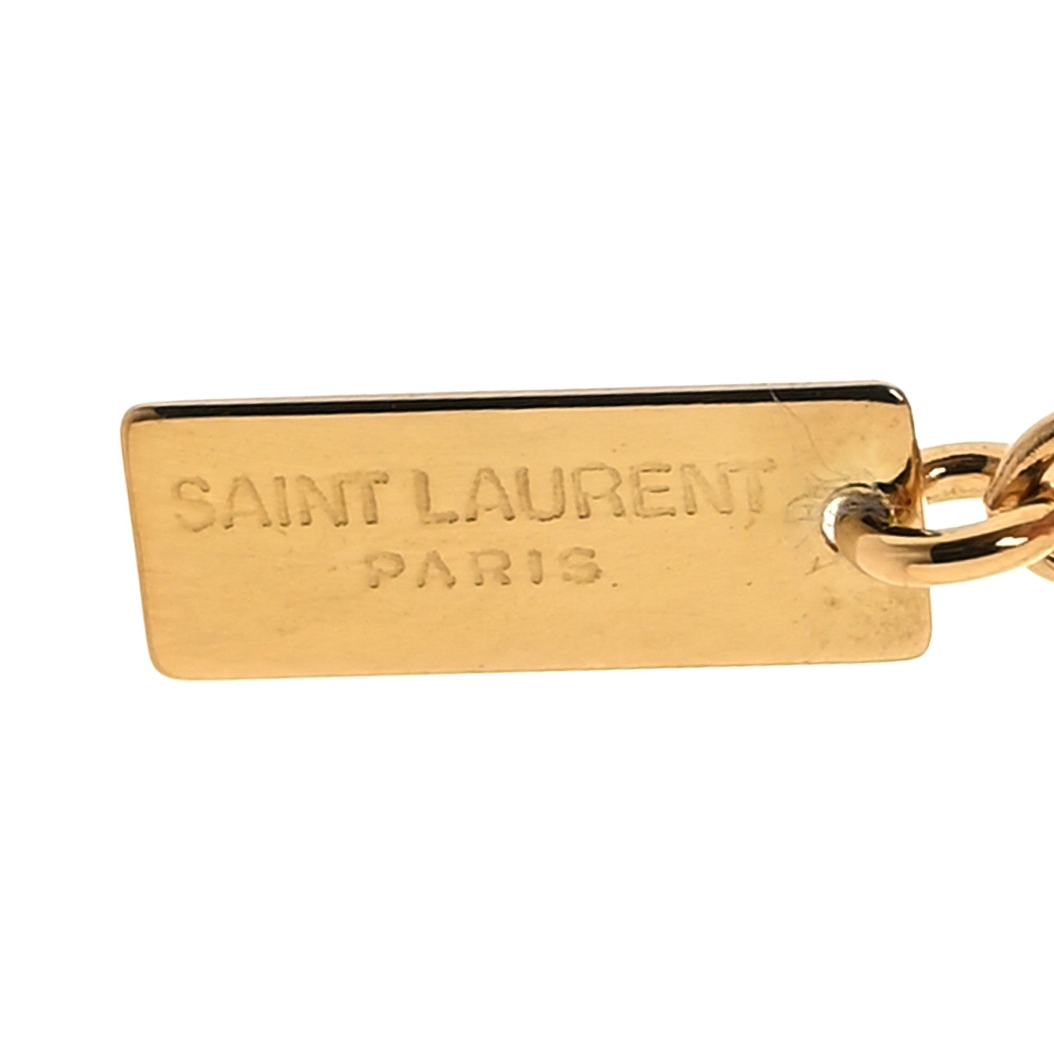 Saint Laurent Brass Monogram Charm Bracelet 4 of 4