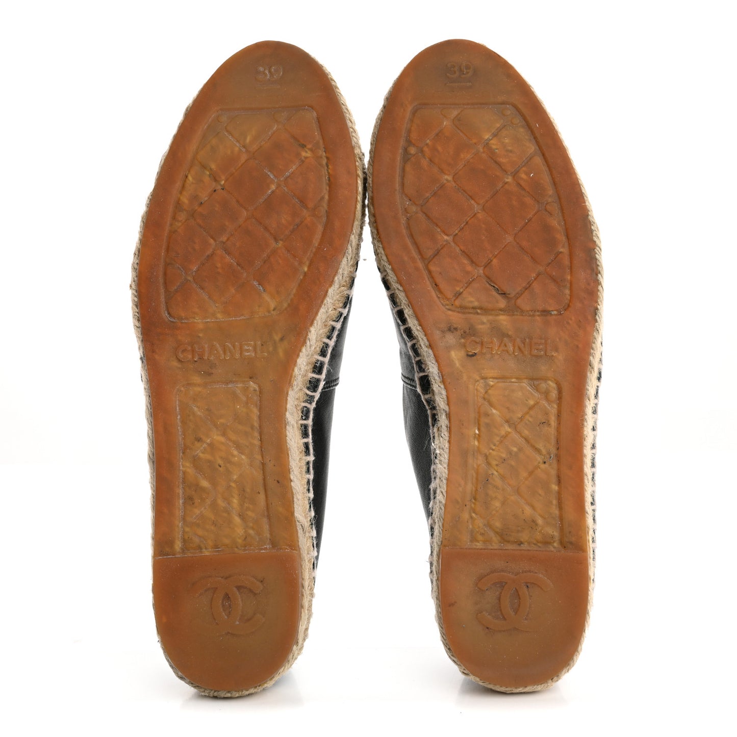 Lambskin CC Espadrilles 39 Black