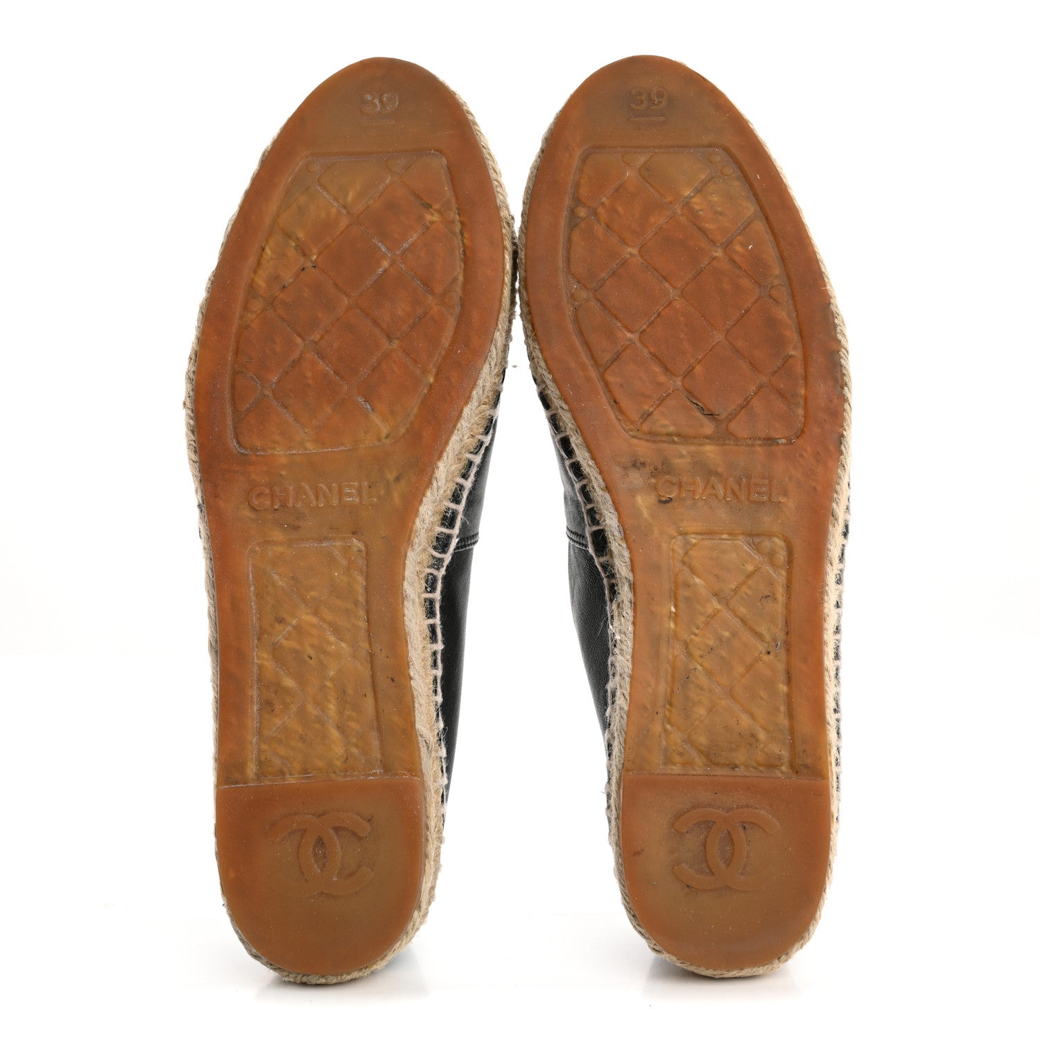 Chanel Lambskin CC Espadrilles 39 Black 6 of 15