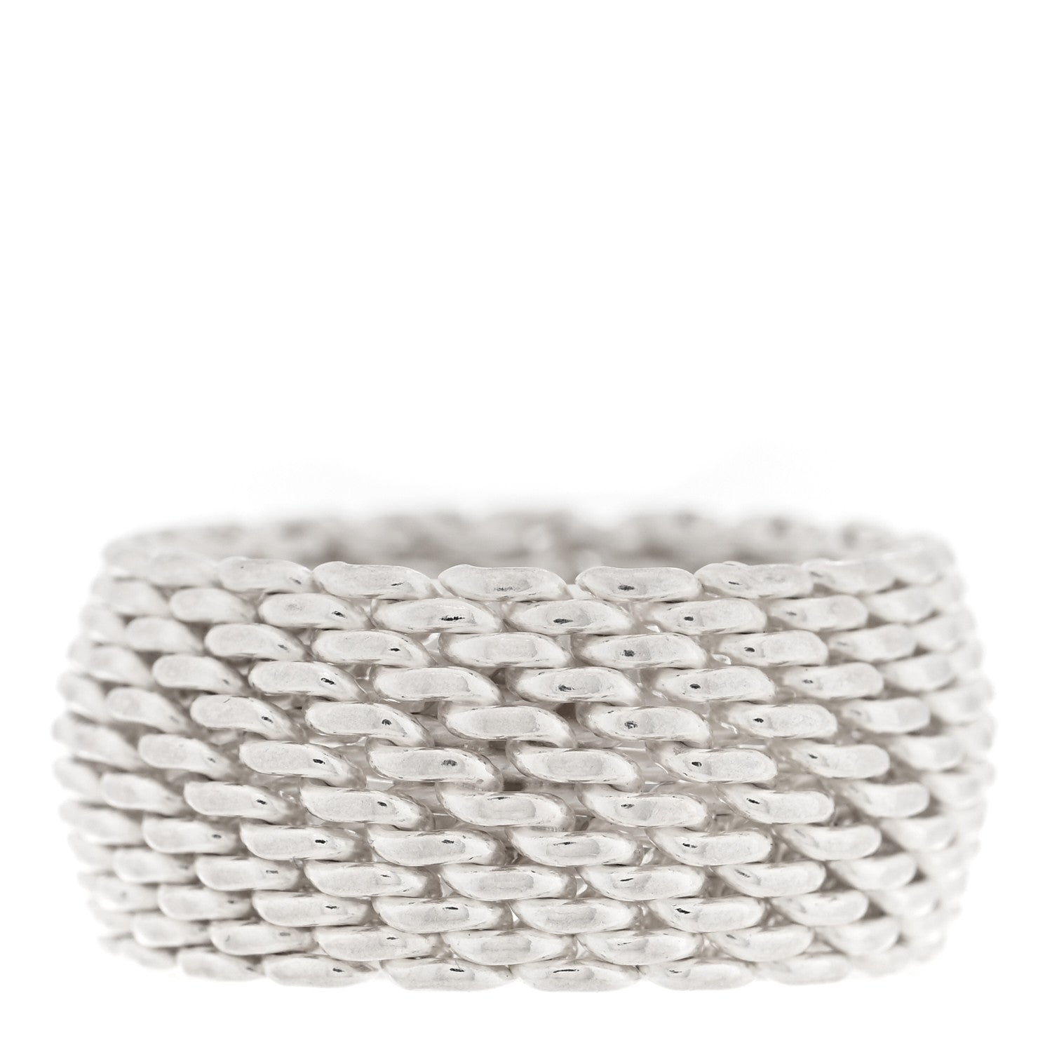 Tiffany Sterling Silver Somerset Mesh Ring 52 6 3 of 4