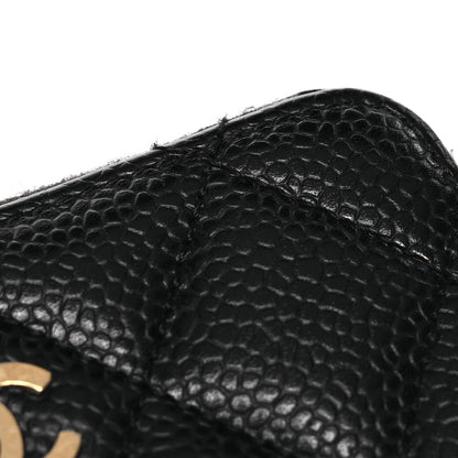 Chanel Caviar Quilted Classic Zipped Coin Purse Black 10 of 13