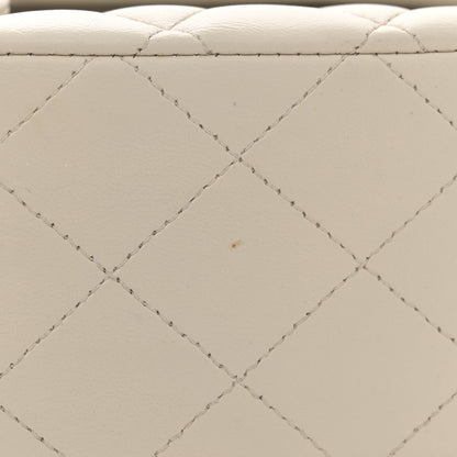 Chanel Lambskin Quilted Medium Double Flap Light Grey 13 of 13