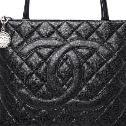 Chanel Caviar Quilted Medallion Tote Black 9 of 10