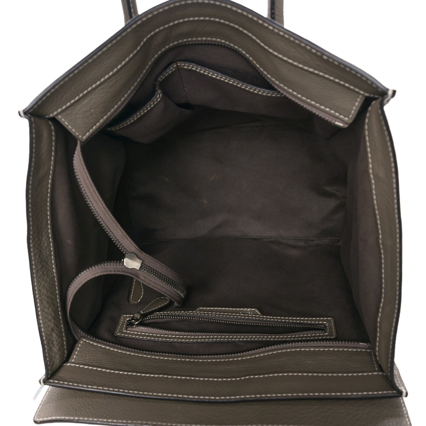 Drummed Calfskin Mini Luggage Bag Souris