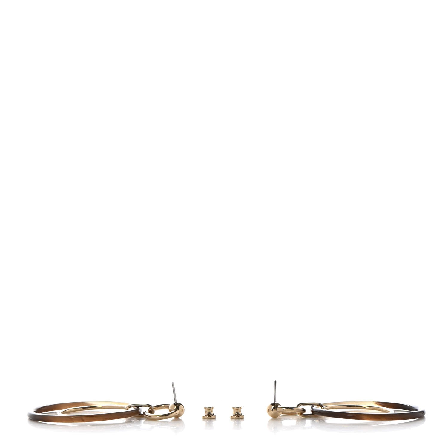Hermes Permabrass Buffalo Horn Amulletes Duo Earrings 3 of 6