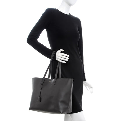 Saint Laurent Calfskin Large Shopping Tote Black Earth 2 of 9