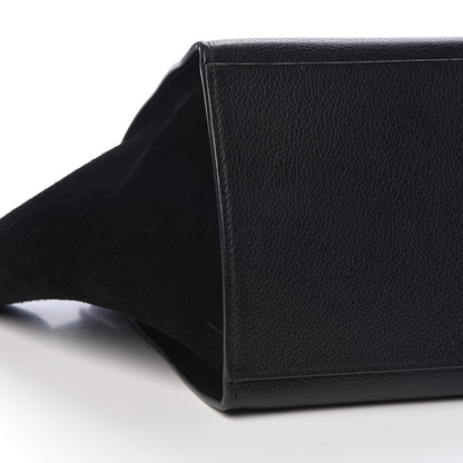 Celine Drummed Calfskin Suede Medium Trapeze Black 8 of 11
