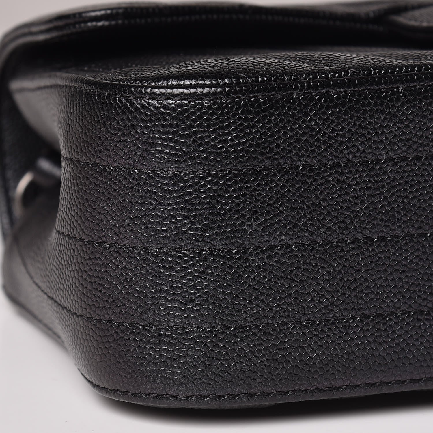Chanel Iridescent Caviar Chevron Quilted Mini Rectangular Flap Black 8 of 10