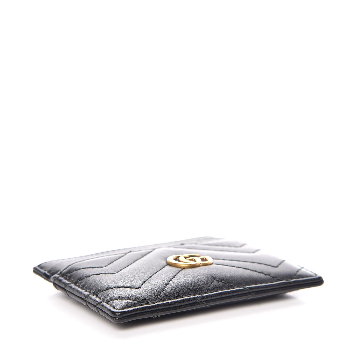 Gucci Calfskin Matelasse GG Marmont Card Holder Black 4 of 6