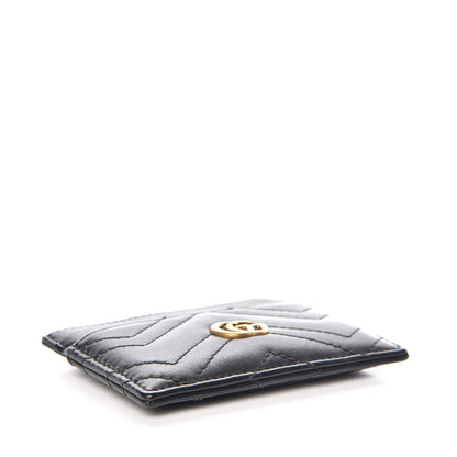 Gucci Calfskin Matelasse GG Marmont Card Holder Black 4 of 6