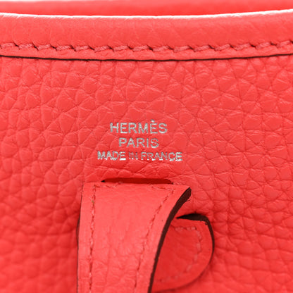 Hermes Taurillon Clemence Zigzag Sangle Evelyne TPM Rose Texas 6 of 10