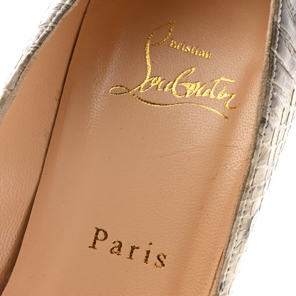 Christian Louboutin Watersnake Banane 140 Pumps 39 Roccia 8 of 8