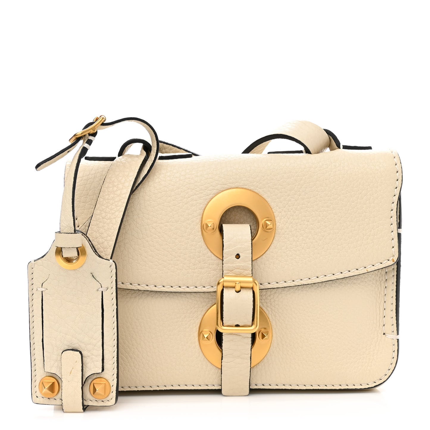 Vitello Eye On You Shoulder Bag Ivory