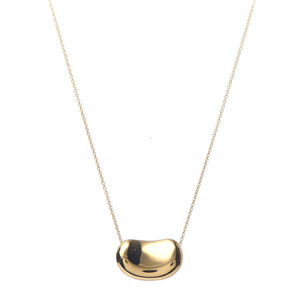 Tiffany 18K Yellow Gold 20mm Elsa Peretti Bean Pendant Necklace 1 of 7