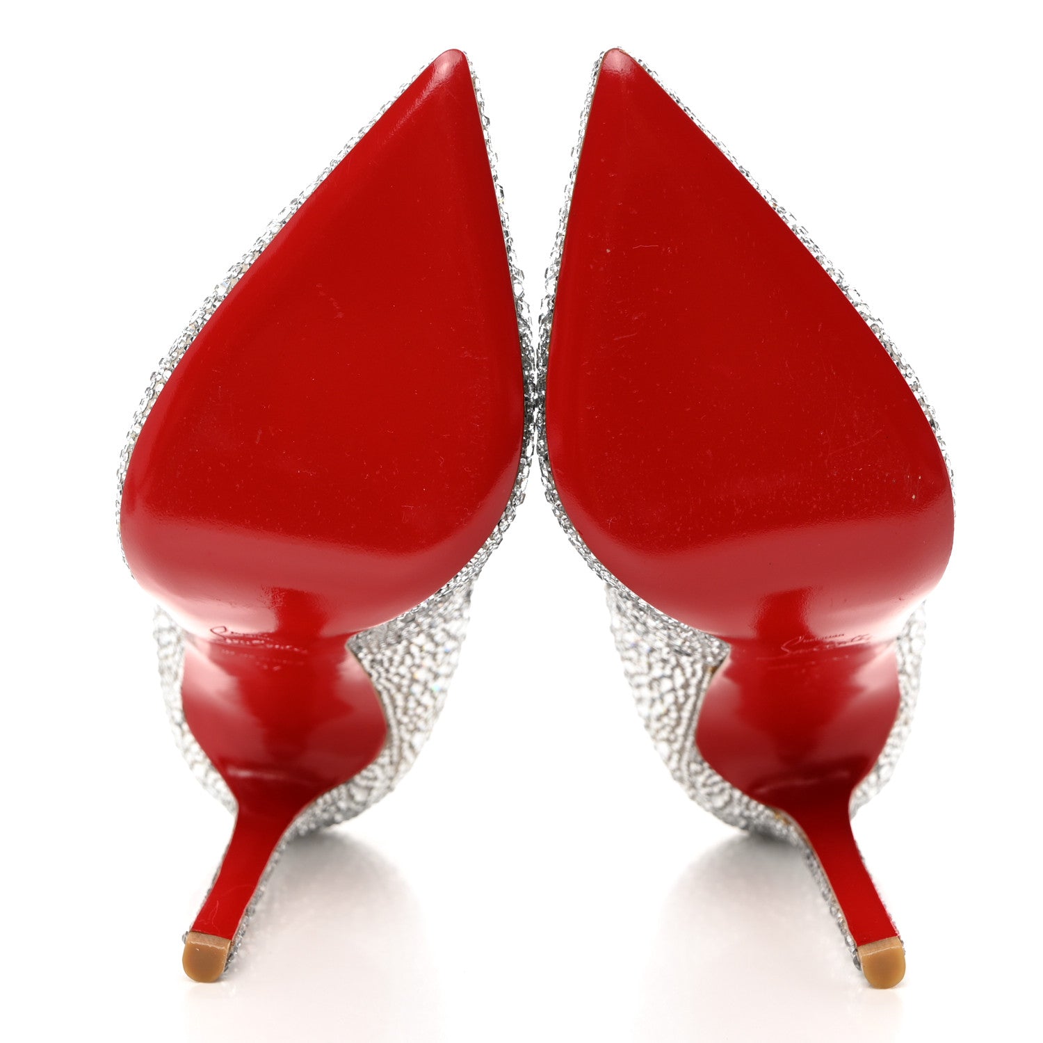 Christian Louboutin Crystal Strass Super Vic 100 Pumps 37 Silver 5 of 9