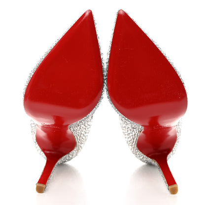 Christian Louboutin Crystal Strass Super Vic 100 Pumps 37 Silver 5 of 9