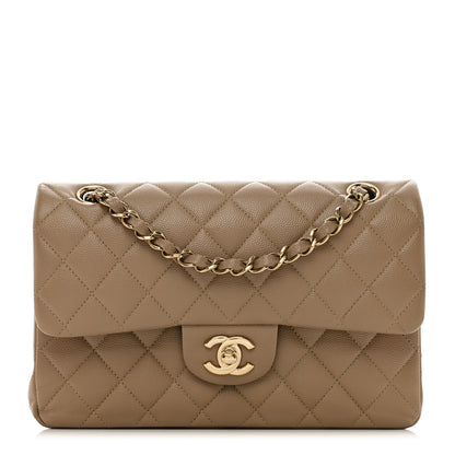 Chanel Caviar Quilted Small Double Flap Dark Beige 1 of 13
