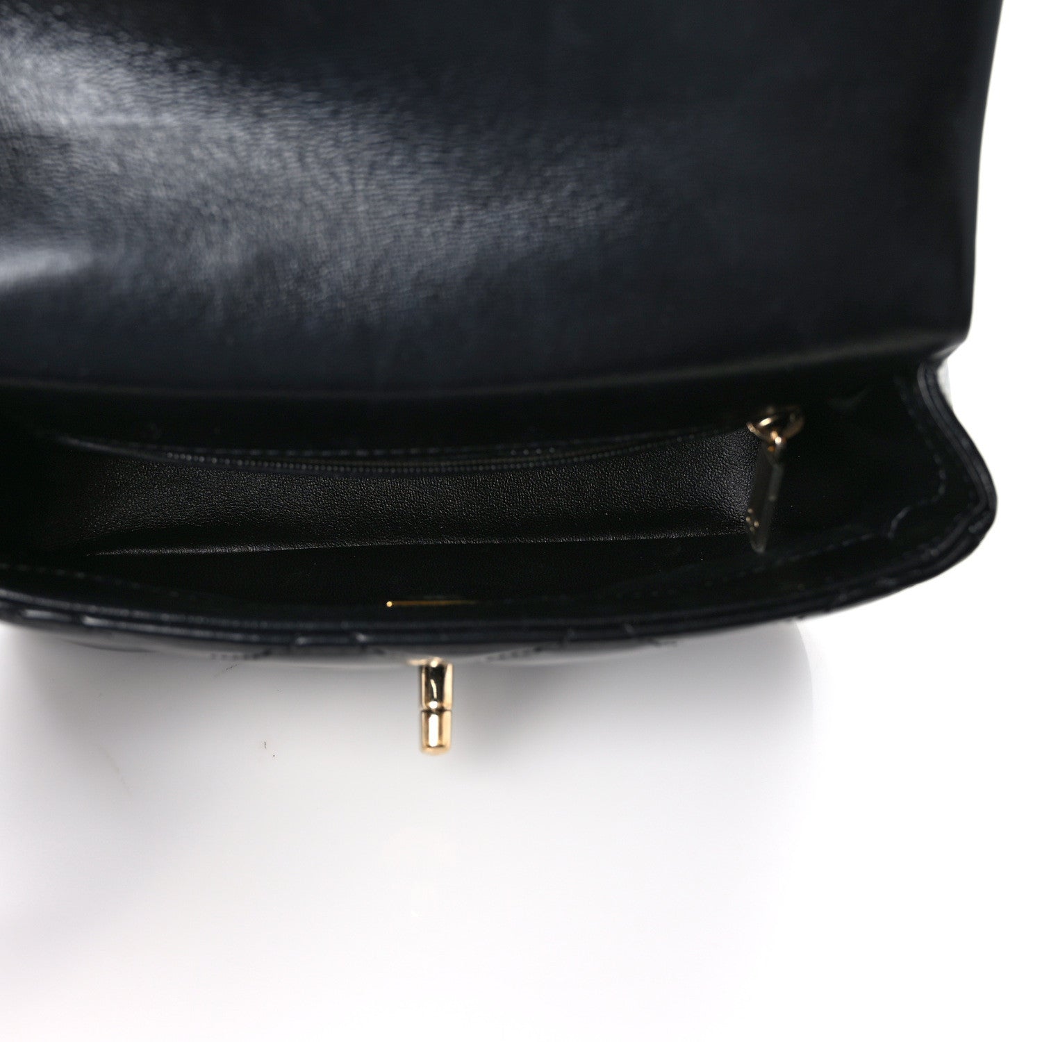 Chanel Shiny Lambskin Quilted Mini Coco Trip Flap Bag Black 5 of 12