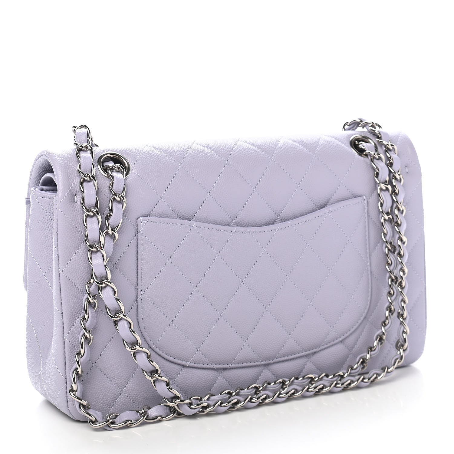 Chanel Caviar Quilted Medium Double Flap Light Purple 3 of 9