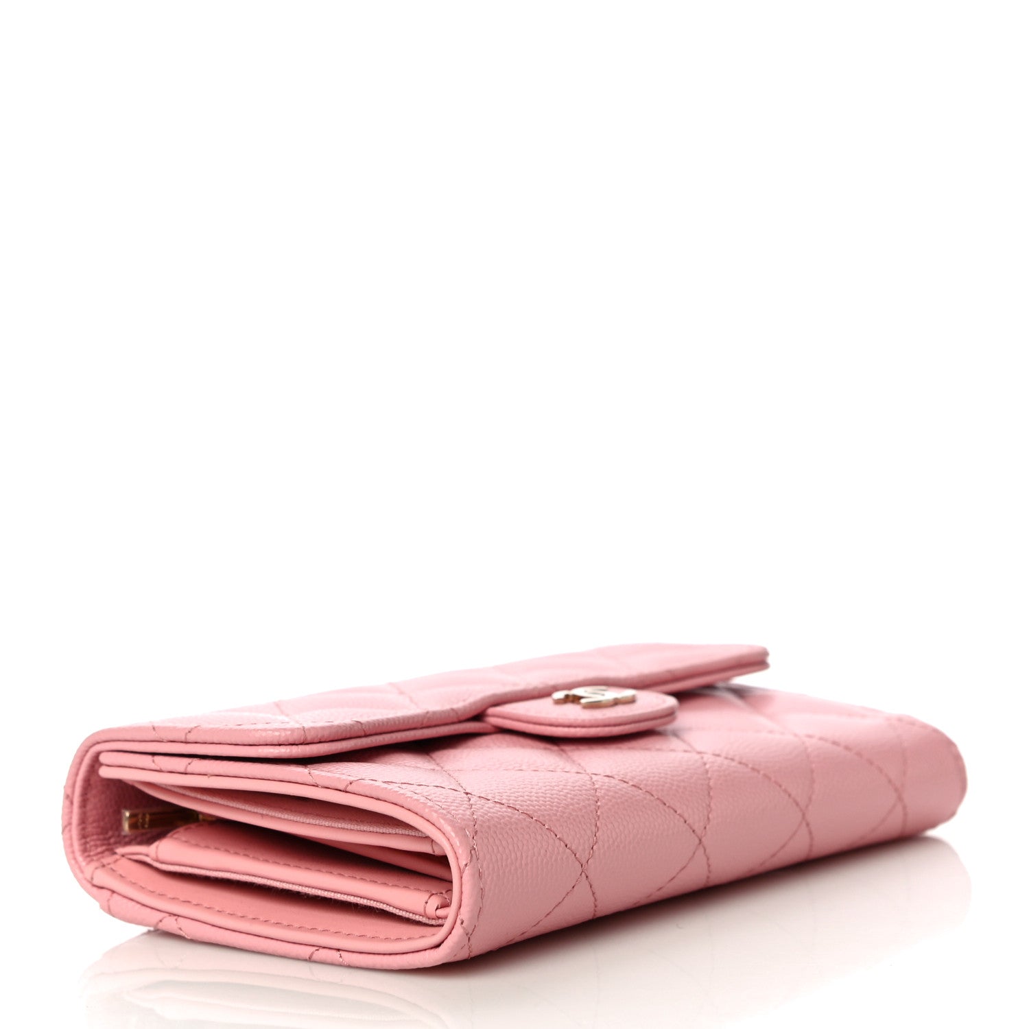 Chanel Caviar Quilted Medium Flap Wallet Pink 4 of 13