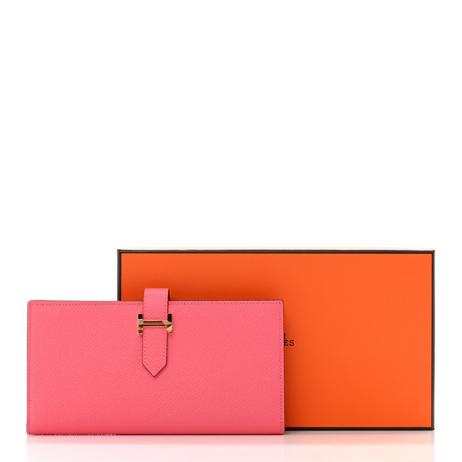 Hermes Epsom Bearn Gusset Wallet Rose Extreme 8 of 8