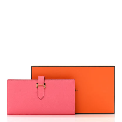 Hermes Epsom Bearn Gusset Wallet Rose Extreme 8 of 8