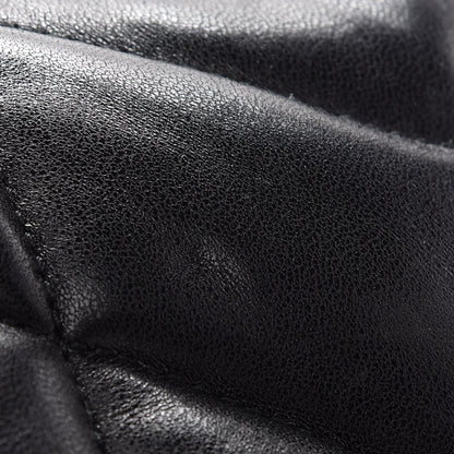 Saint Laurent Lambskin Quilted Toy Loulou Puffer Monogram Chain Satchel Black 9 of 9