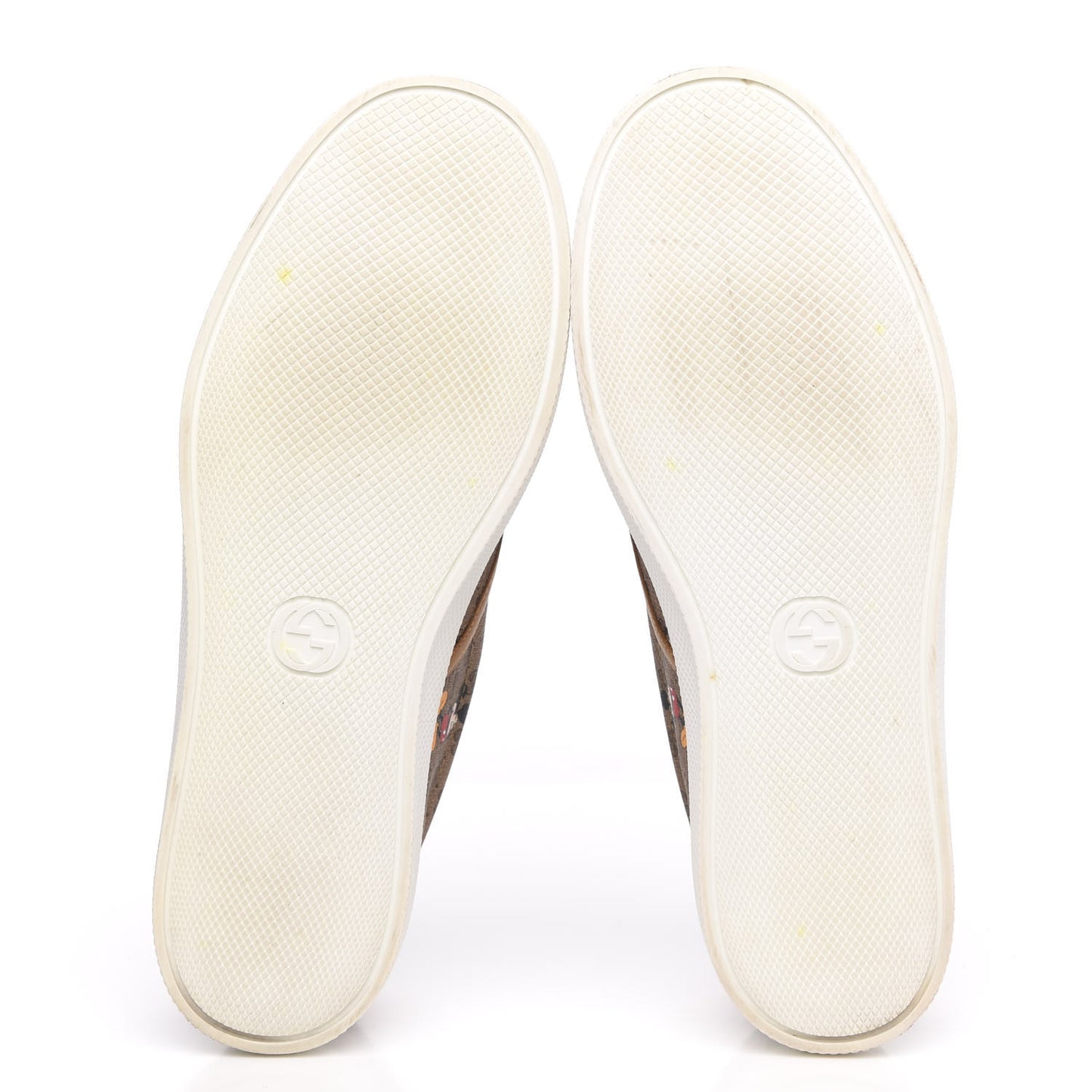 X DISNEY Mini Vintage GG Supreme Monogram Mickey Mouse Mens Slip-On Sneakers 8.5 Beige Vintage Sun Oil