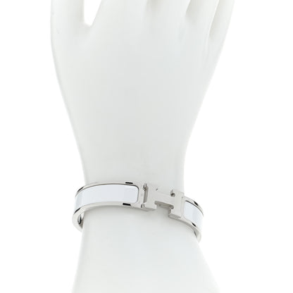 Hermes Enamel Narrow Clic Clac H Bracelet PM White 2 of 5